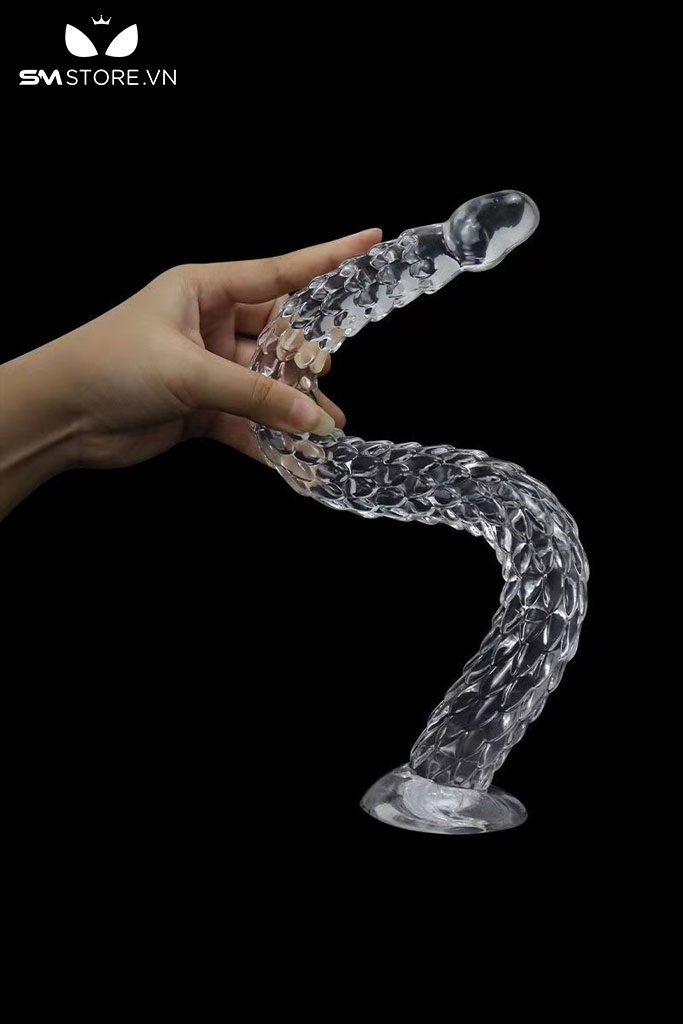 SMT2953 - Dương vật giả trong suốt vảy rồng có 3 kích thước