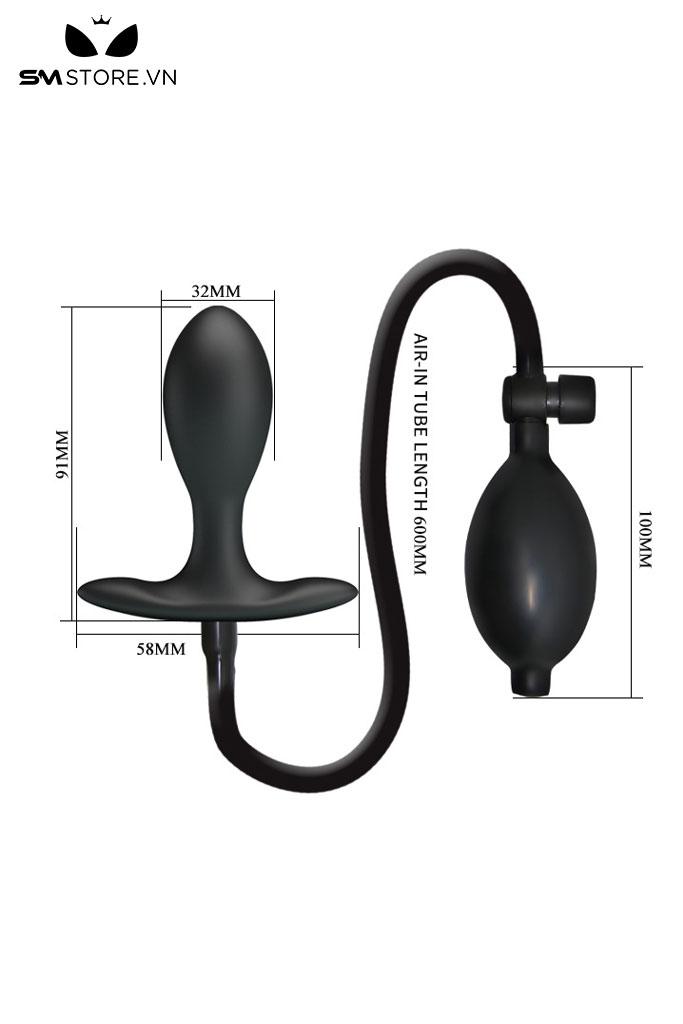 SMT2580 - Anal pump silicon Pretty Love dài 91mm bơm tay
