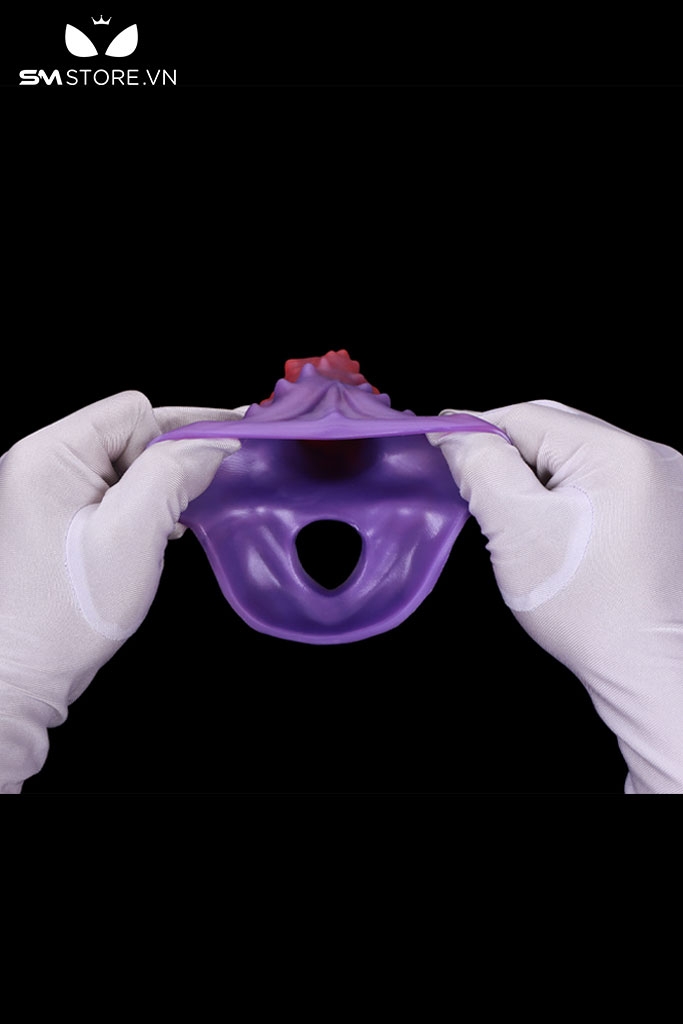 SMT2436 - Dương vật giả silicon rỗng ruột có gai đeo bìu và 3 size