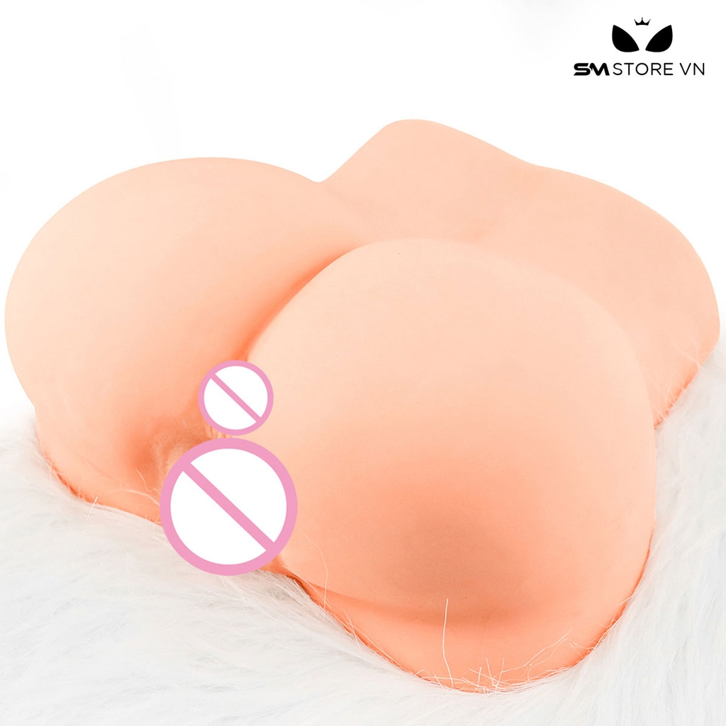 SMT2525 - Mông giả nguyên khối silicon có lỗ âm đạo và hậu môn