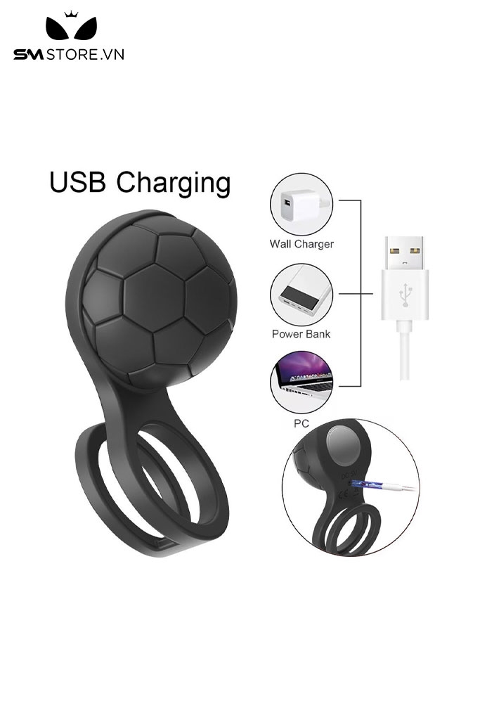 SMT2709 - Vòng đeo dương vật silicon hình quả bóng điều khiển từ xa