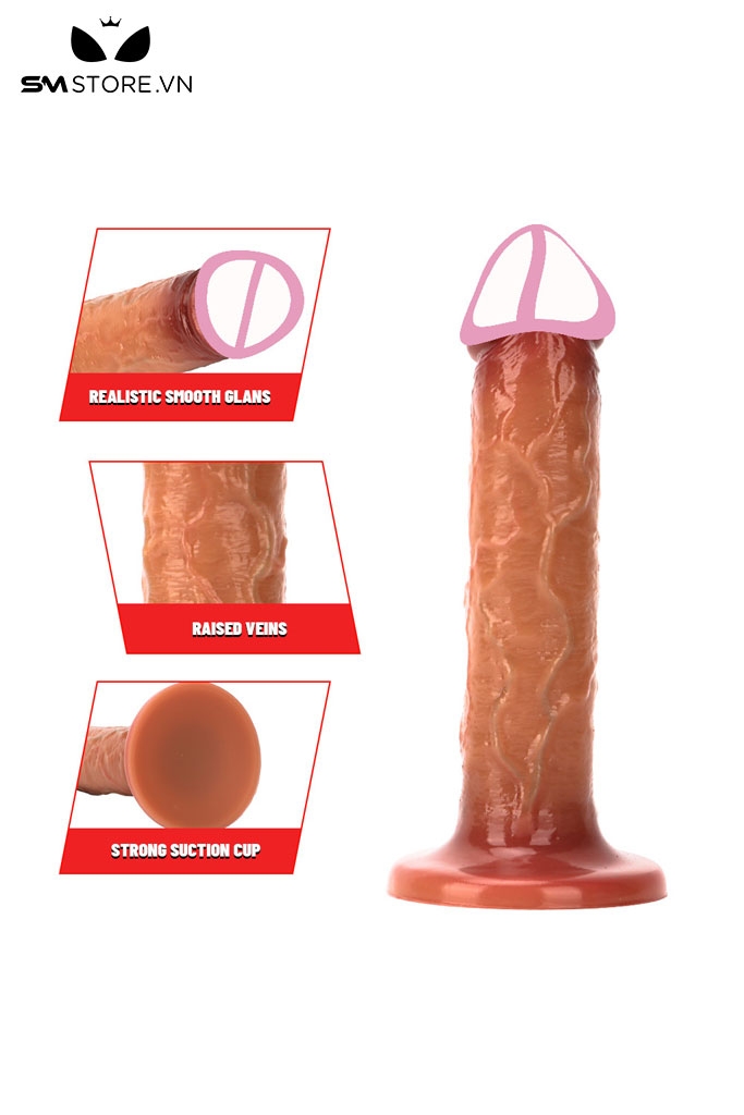 SMT2862 - Dương vật giả silicon gắn tường siêu mềm dài 20cm