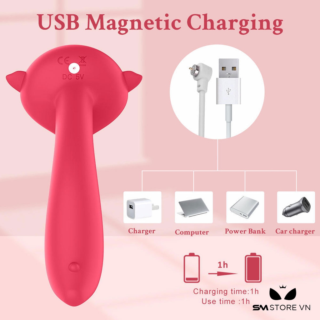 SMT1570 - Máy rung 2 đầu mũi và đuôi có 7 chế độ dài 17.5cm