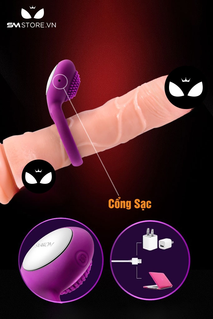 SMT409 - Vòng rung dương vật tình yêu chất liệu silicon thiết kế 2 vòng