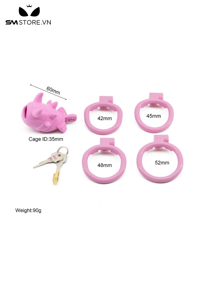 SMT2687 - Khóa trinh tiết đầu trâu bằng nhựa nắp nồi dài 6cm