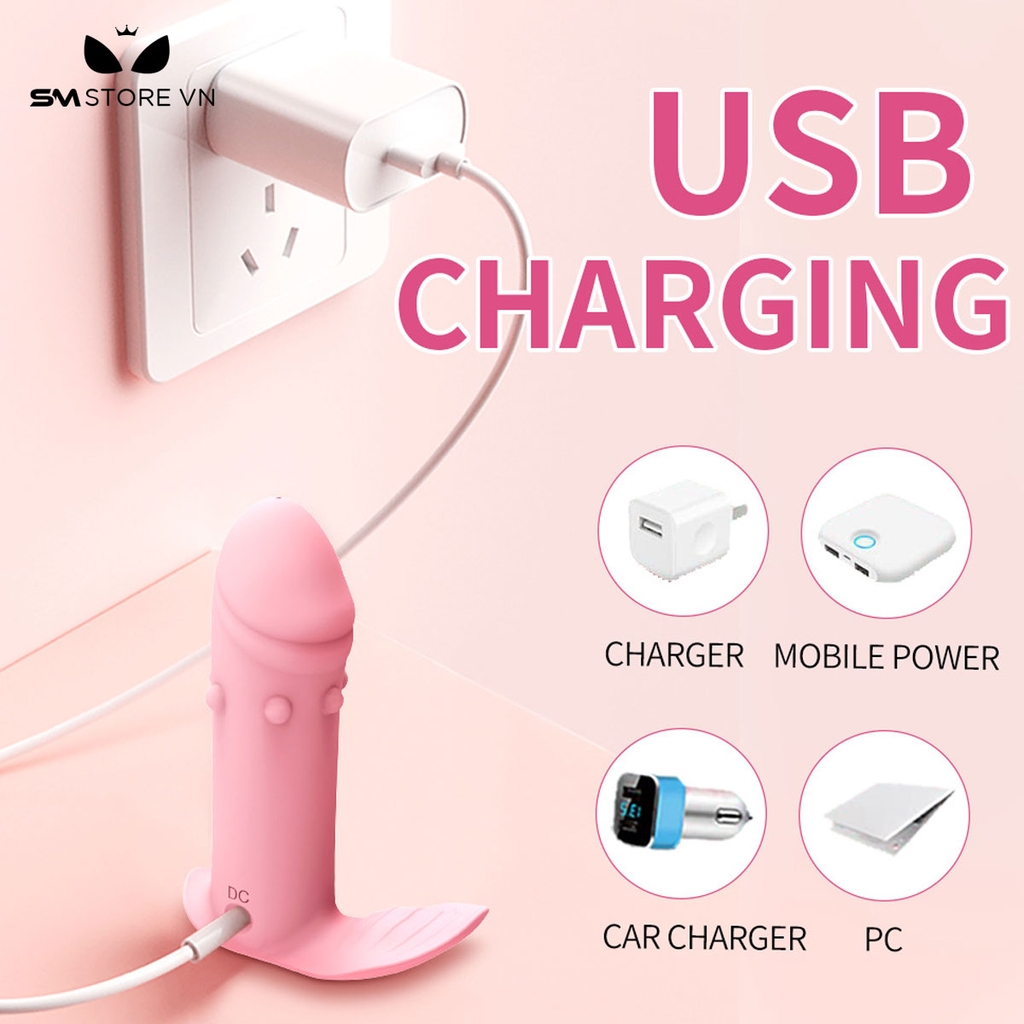 SMT1360 - Máy rung có 10 chế độ hình dương vật silicon điều khiển APP