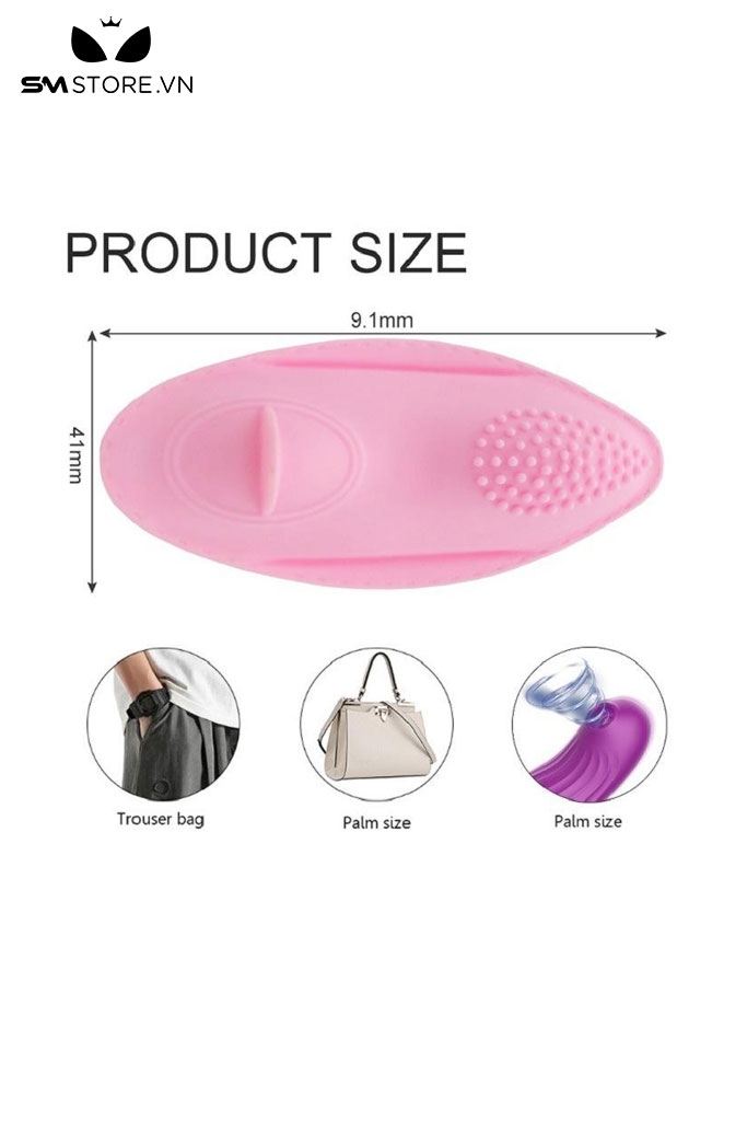 SMT1931 - Quần lót rung điều khiển từ xa có lưỡi liếm dài 9.7cm