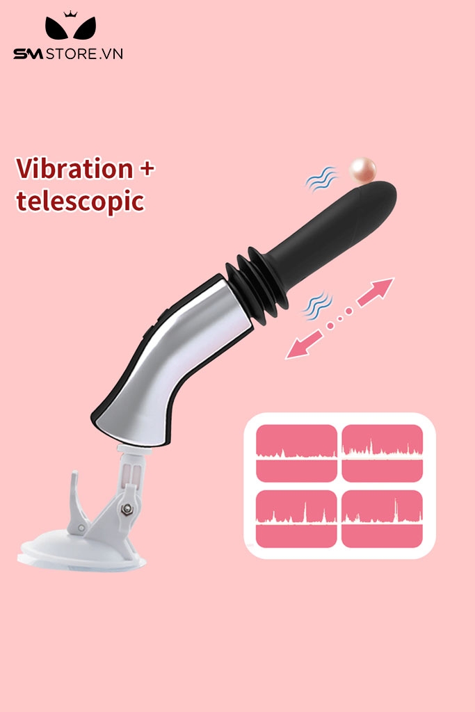 SMT2954 - Máy rung hậu môn có đế gắn tường sạc điện và 4 chế độ