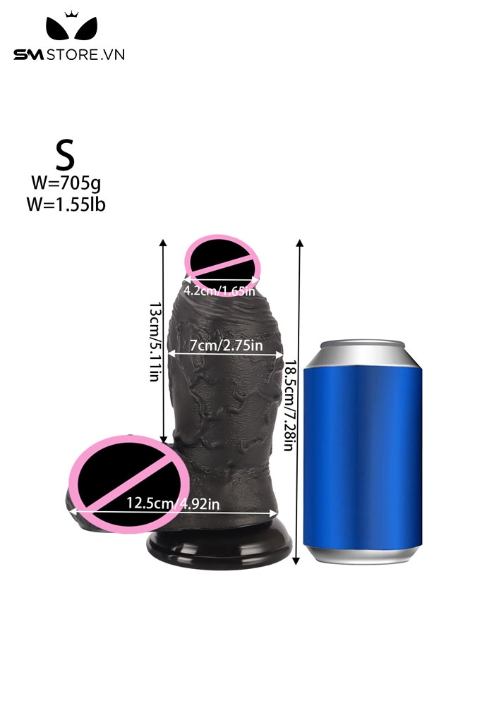 SMT2872 - Dương vật giả khổng lồ có bìu và gân nổi đa kích cỡ