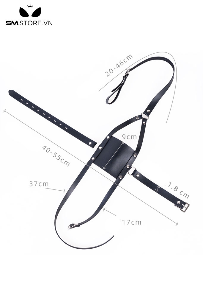 SMT1401 - Penis gag bịt miệng có dây vòng qua đầu với bóng silicon