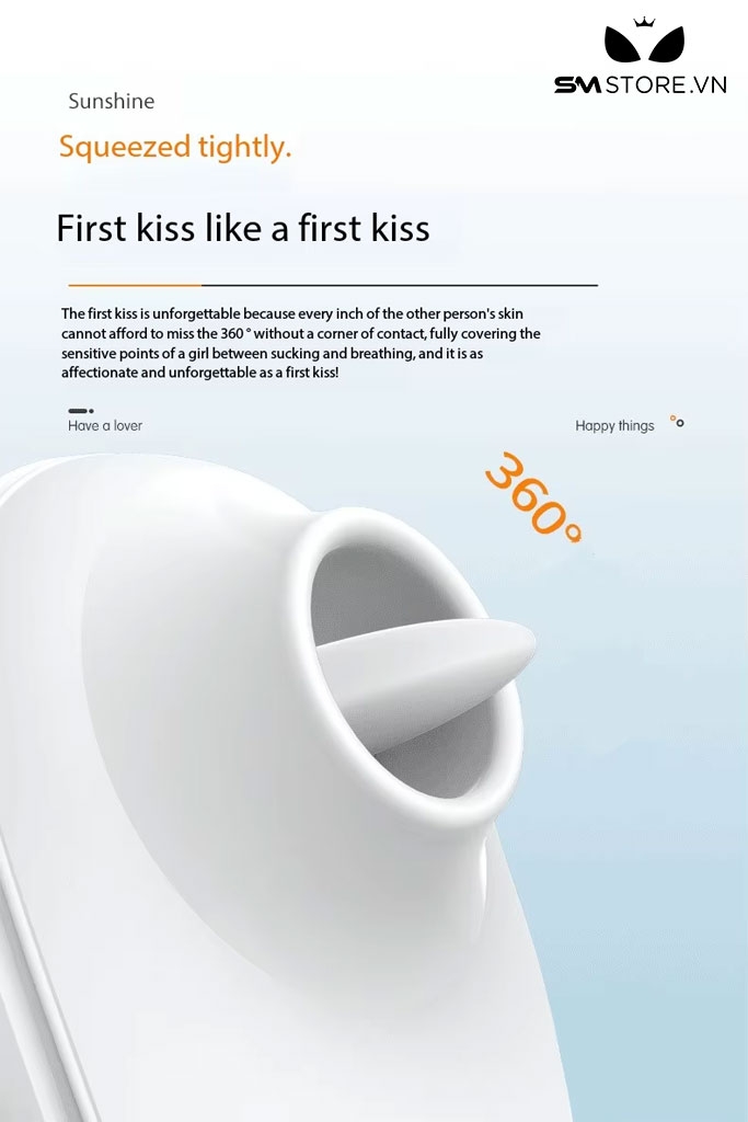 SMT1521 - Trứng rung hút ngụy trang thiên nga trắng có lưỡi liếm