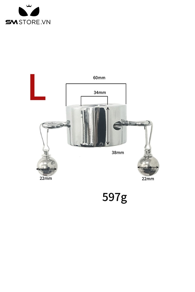 SMT641 - Vòng đeo tinh hoàn inox tháo rời bản dày với 3 size