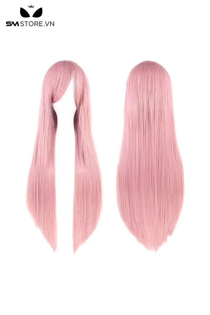 SMP153- Tóc giả cosplay thẳng nhiều màu mái chéo dài 80cm