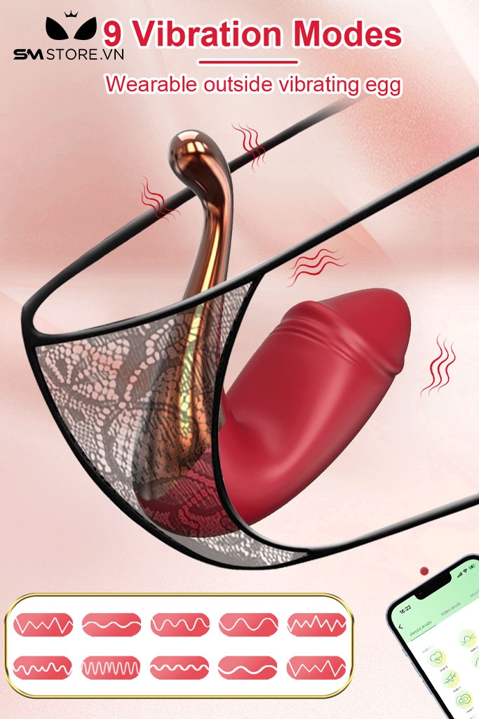 SMT2002 - Máy rung đầu dương vật có thanh kích thích điểm G