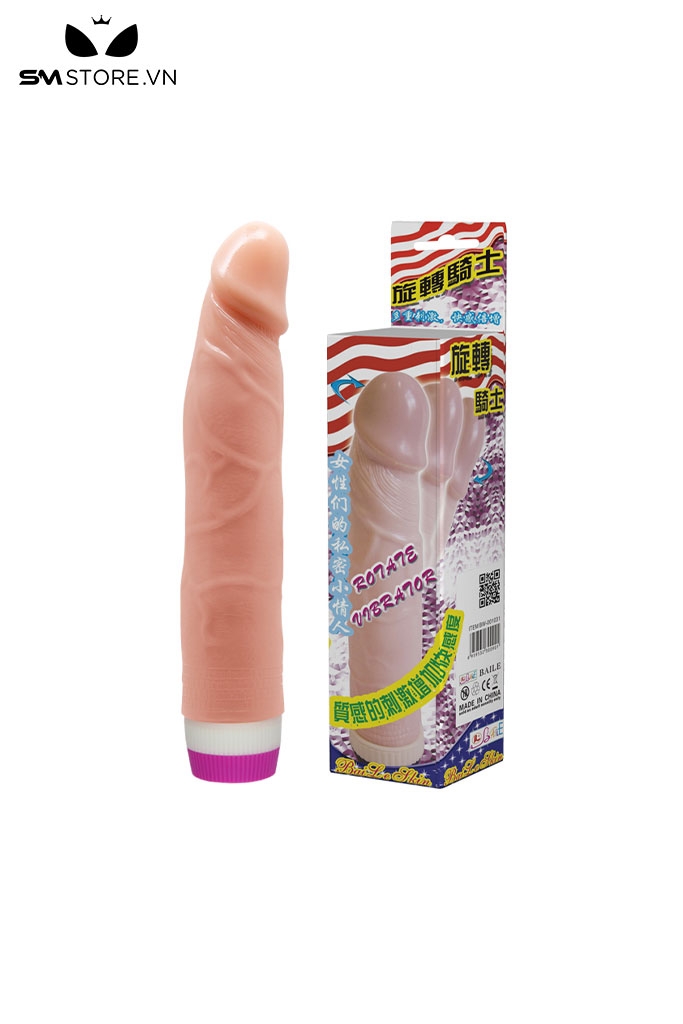 SMT126 - Dildo nhựa với thiết kế dạng thanh rung xoay dài 21cm