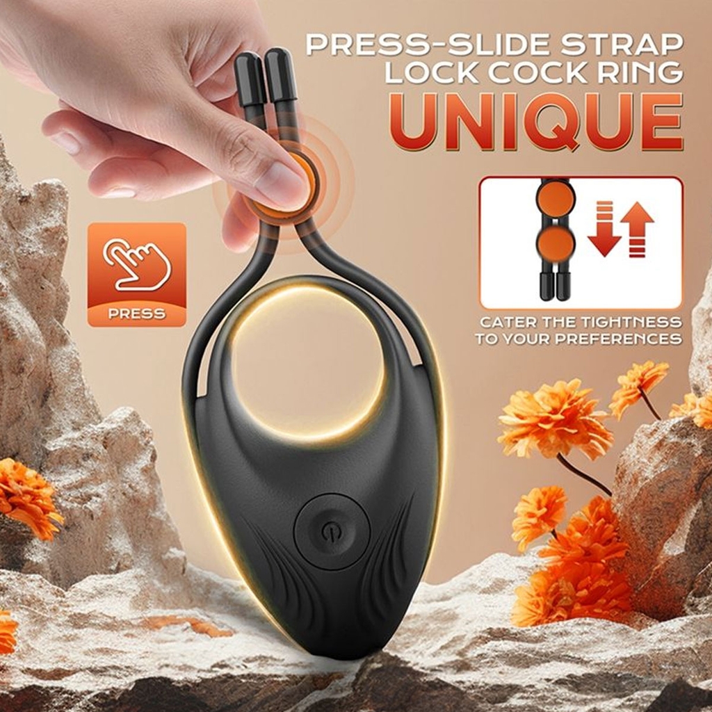 SMT1813 - Vòng đeo dương vật có 10 tần số rung chất liệu silicon mềm