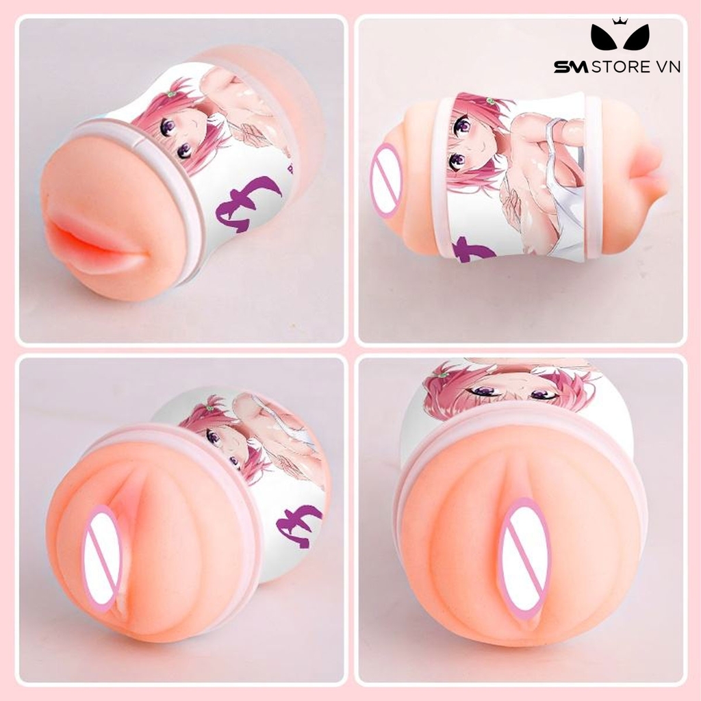 SMT2743 - Cốc thủ dâm 2 đầu anime mini có thể tháo rời dài 13cm