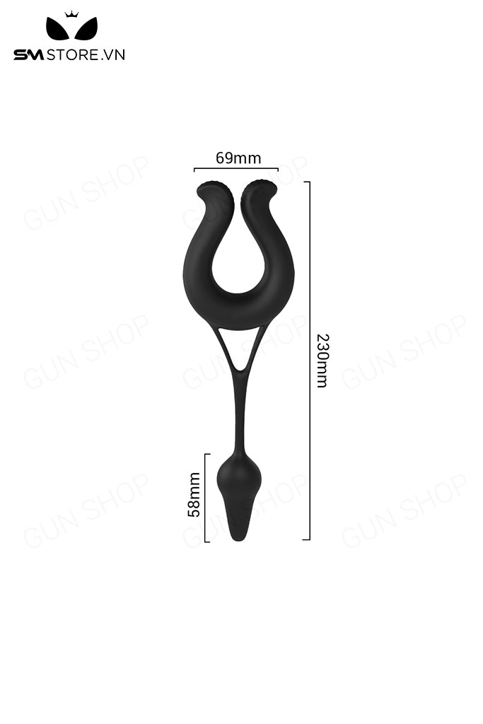 SMT1057 - Máy rung hậu môn silicon với 9 chế độ điều khiển từ xa