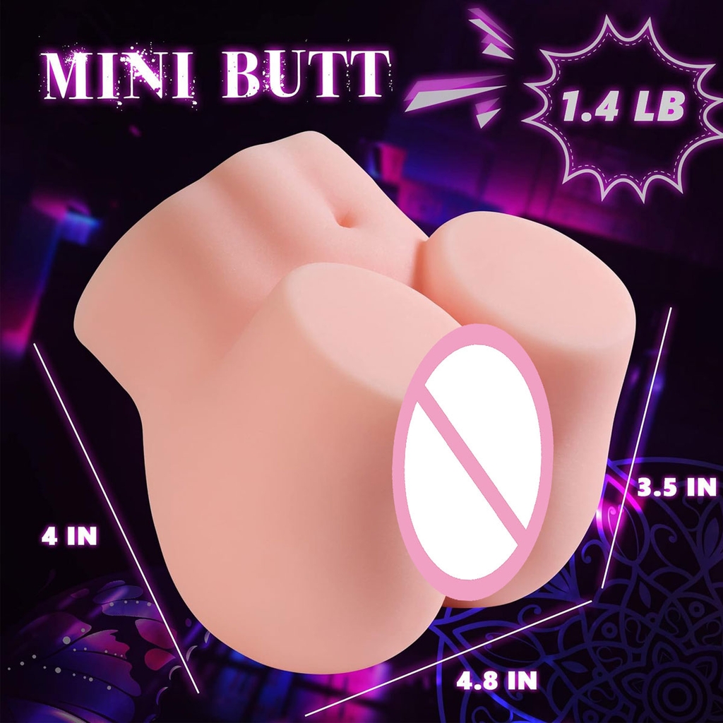 SMT2320 - Mông giả silicon mềm có âm đạo và hậu môn dài 10cm