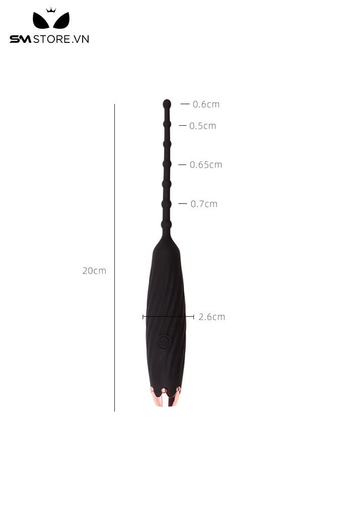 SMT2185 - Sounding niệu đạo có rung silicon mềm dài 20cm