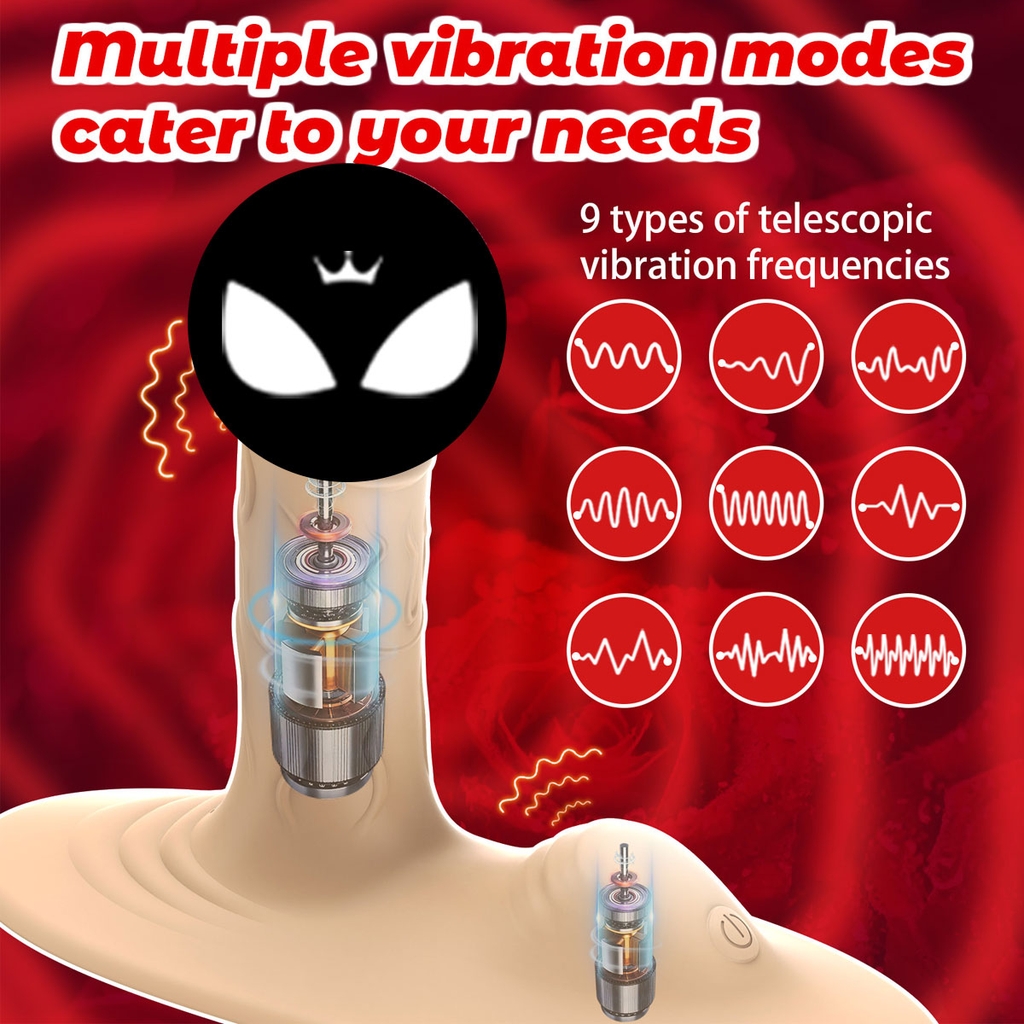 SMT2364 - Dương vật giả có đệm đế rung 9 chế độ sạc điện dài 14cm