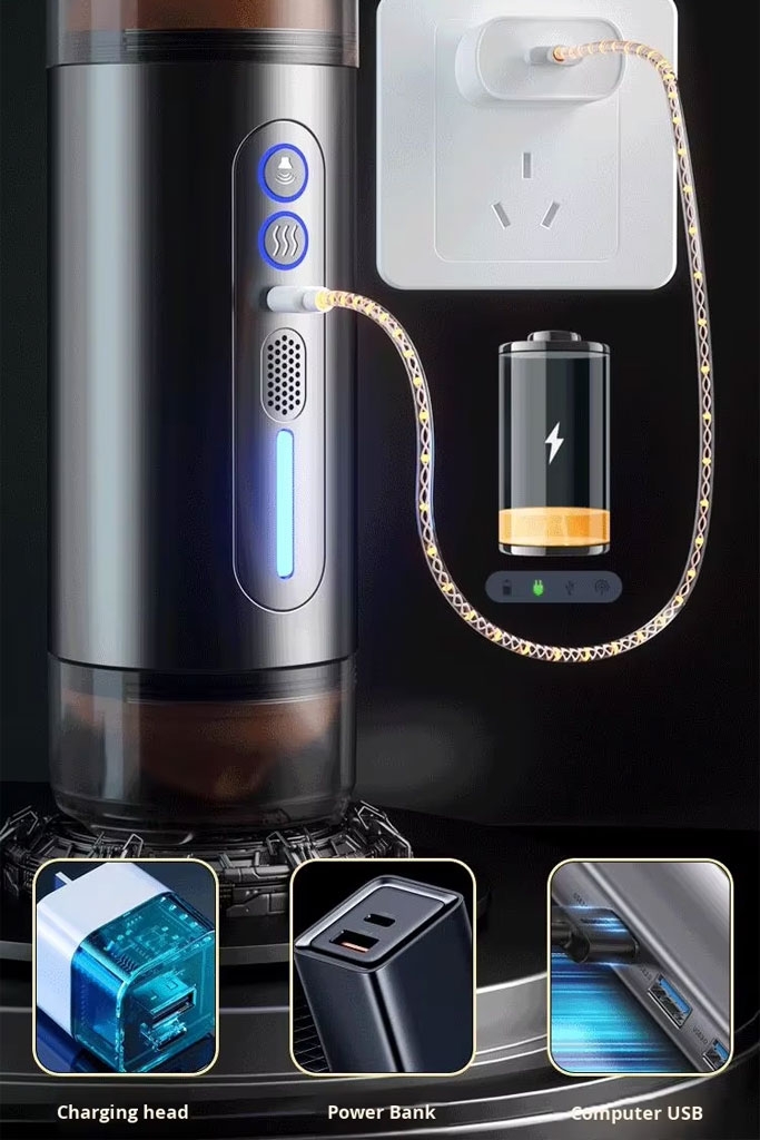 SMT2427 - Cốc thủ dâm silicon 2 đầu miệng và âm đạo kèm sưởi ấm