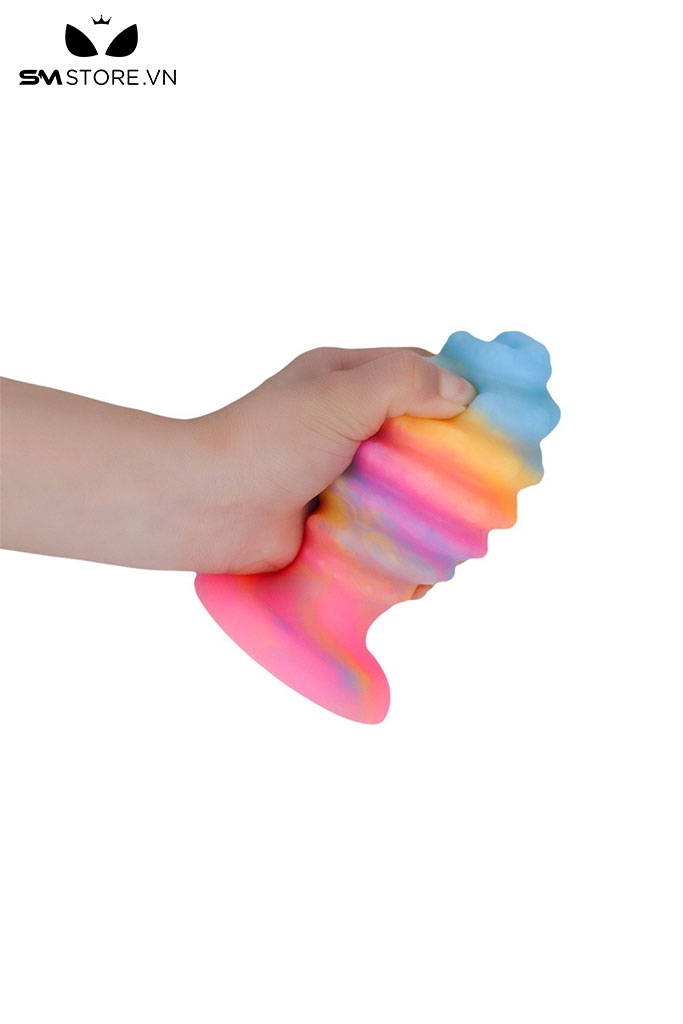 SMT1286 - Phích cắm hậu môn silicon mềm dẻo phát sáng có 5 size