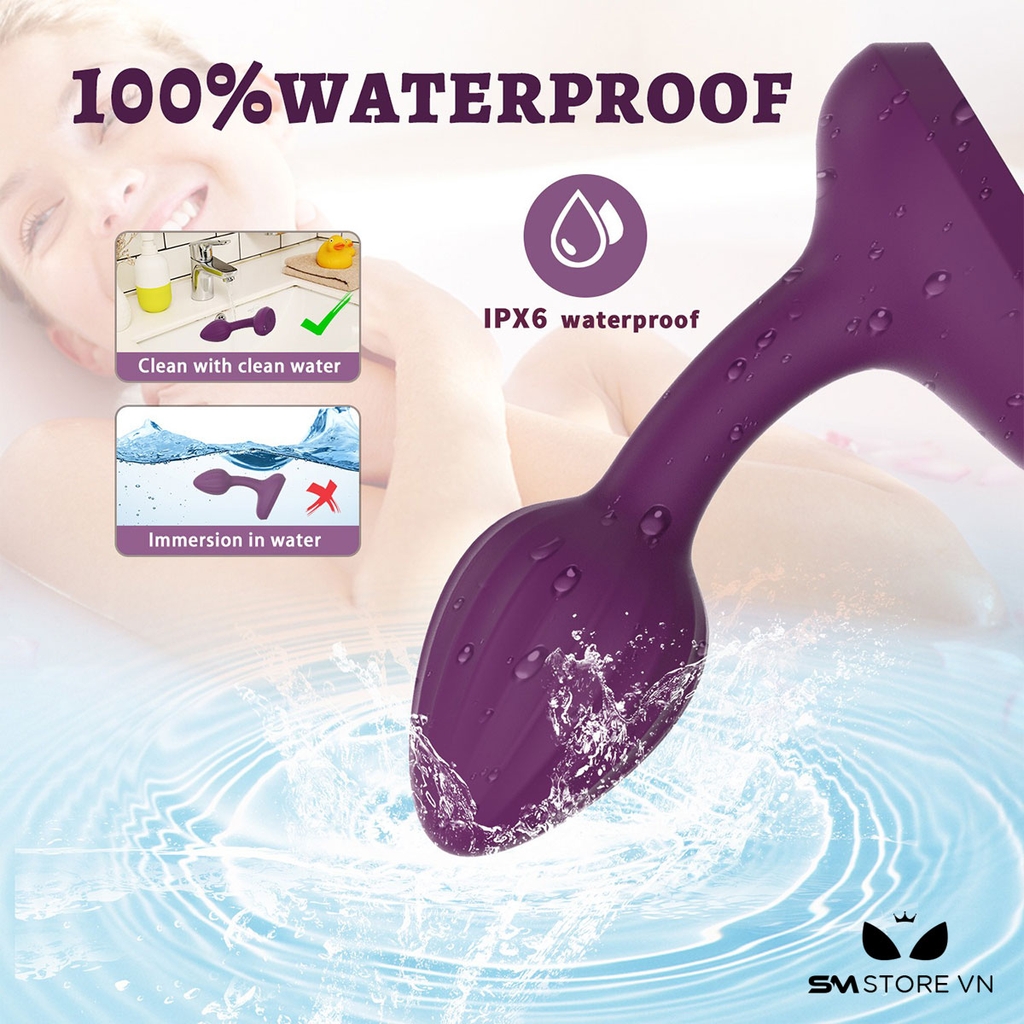 SMT1388 - Phích cắm hậu môn điều khiển từ xa có 10 tần số rung