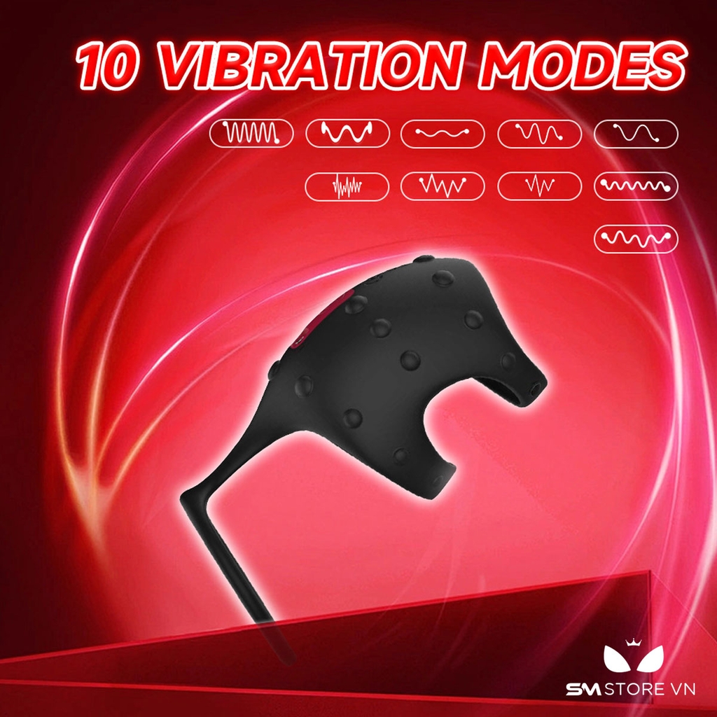 SMT2605 - Vòng rung đeo dương vật có 10 chế độ sạc điện