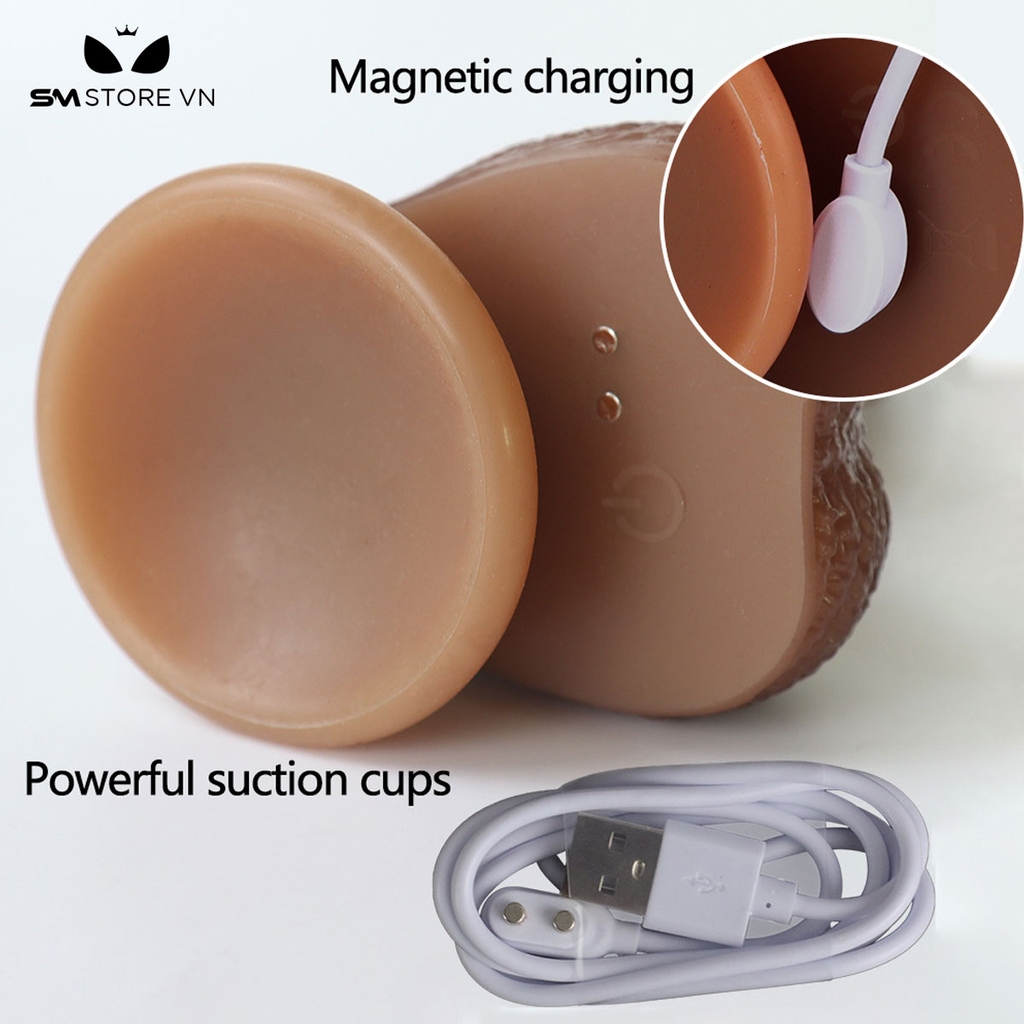 SMT1627 - Dương vật giả silicon có gai mềm điều khiển xa dài 22cm