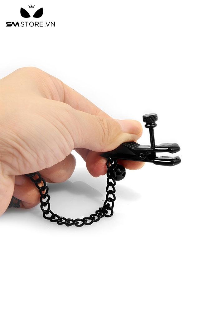SMT1557 - Kẹp môi âm vật và núm vú kim loại 3 đầu gắn chuông