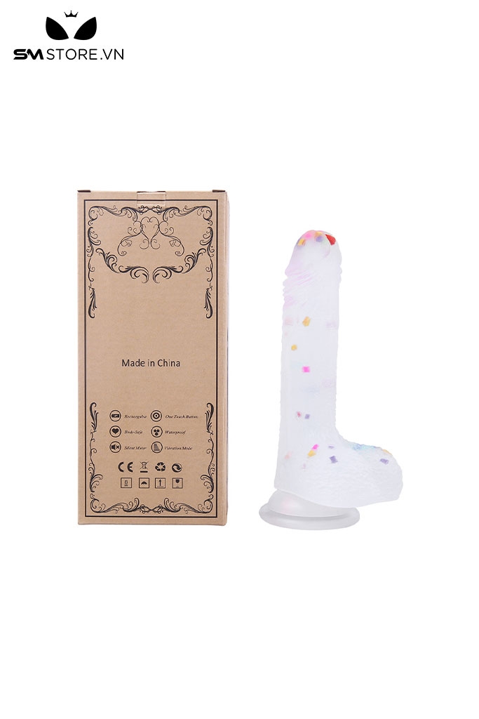 SMT128 - Dương vật giả silicon dễ uốn cong dài 18cm màu trắng