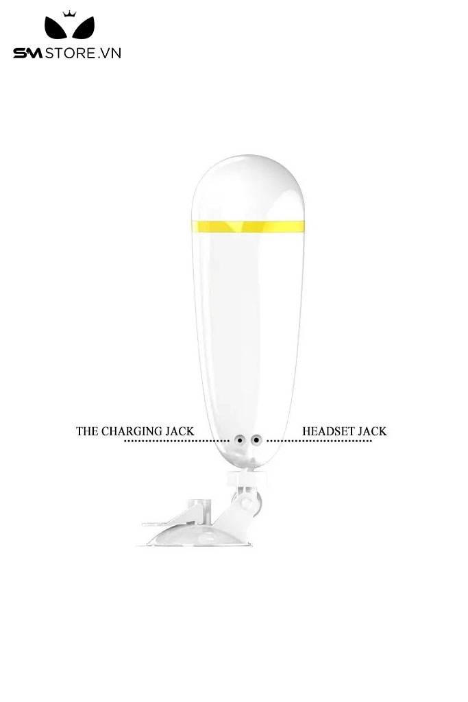 SMT1456- Cốc thủ dâm gắn tường hình miệng có 12 chế độ rung