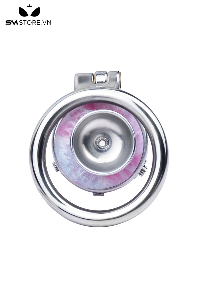 SMT2635 - Khóa dương vật mặt dẹt inox hình con bướm silicon
