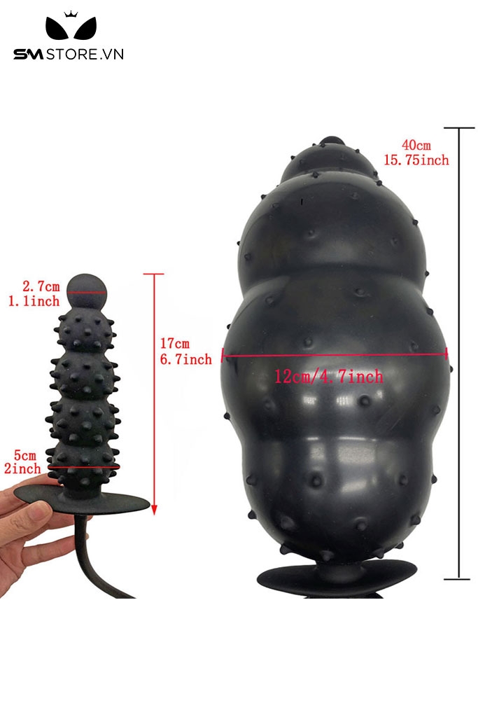 SMT1560 - Anal pump đồ chơi hậu môn chất liệu silicon dài 17cm
