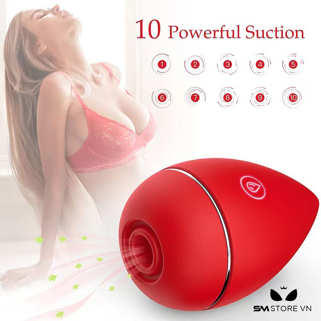 SMT1571 - Trứng rung ngụy trang giọt nước có 10 chế độ hút