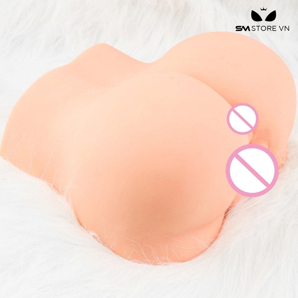 SMT2525 - Mông giả nguyên khối silicon có lỗ âm đạo và hậu môn