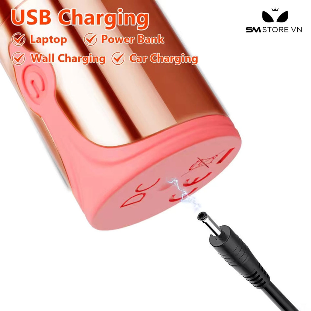 SMT1662 - Trứng rung mini silicon sạc điện có 10 tần số dài 10cm