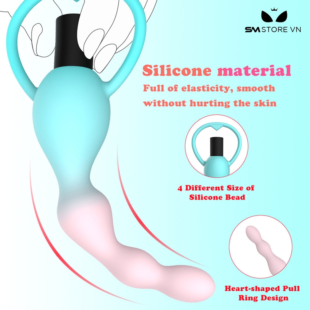 SMT2181 - Máy rung hậu môn sạc điện có 10 chế độ rung dài 185mm