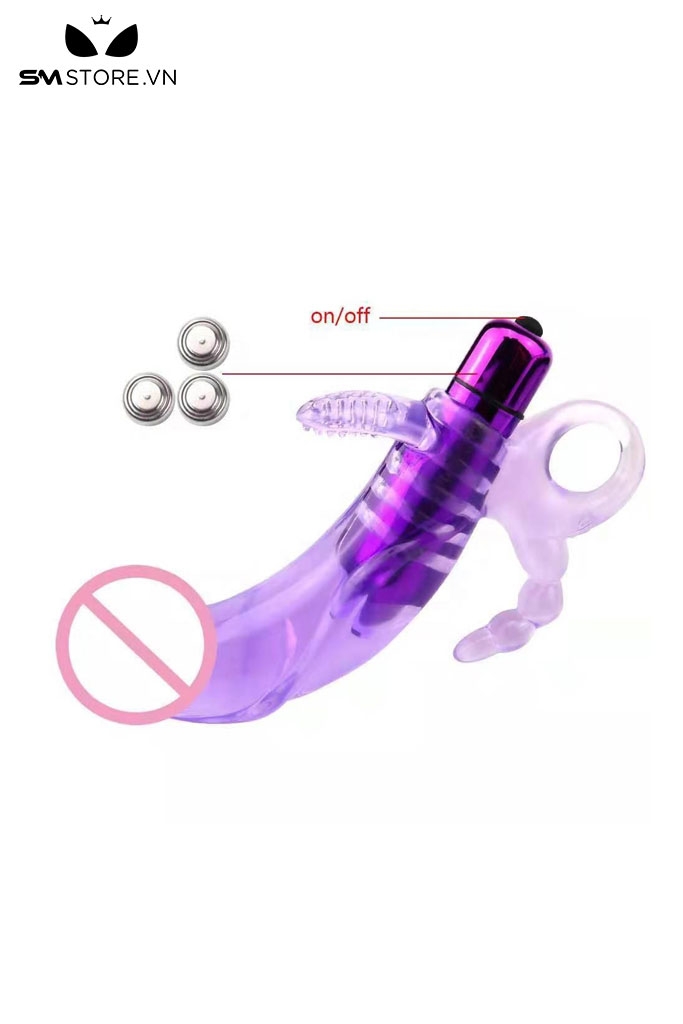 SMT1807 - Máy rung đầu dương vật bằng silicon mềm dẻo dài 13.8cm