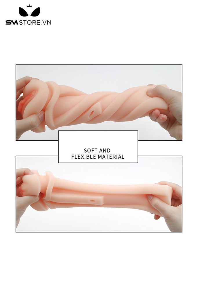 SMT2431 - Cốc thủ dâm silicon hình âm đạo giả dài 22cm tháo rời được