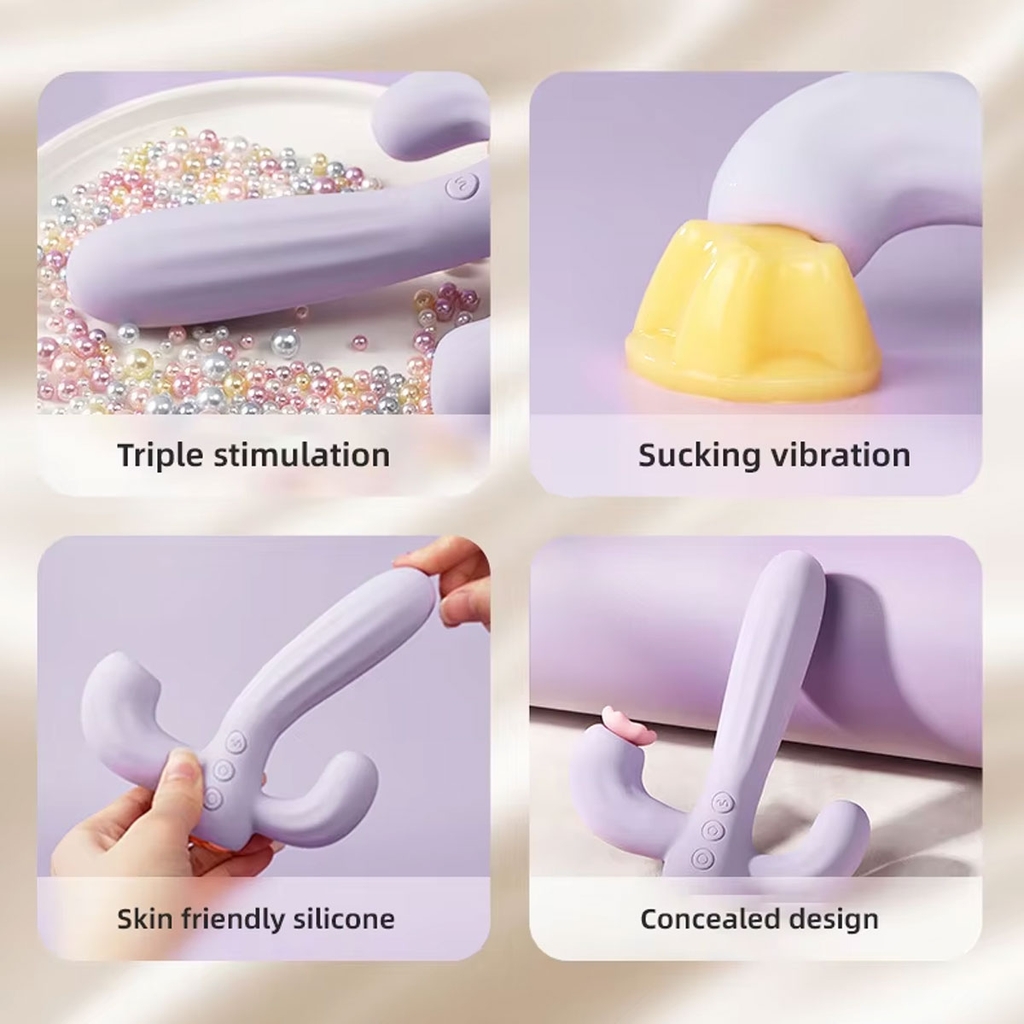 SMT1502 - Máy rung silicon 3 đầu Svakom ngụy trang cây xương rồng