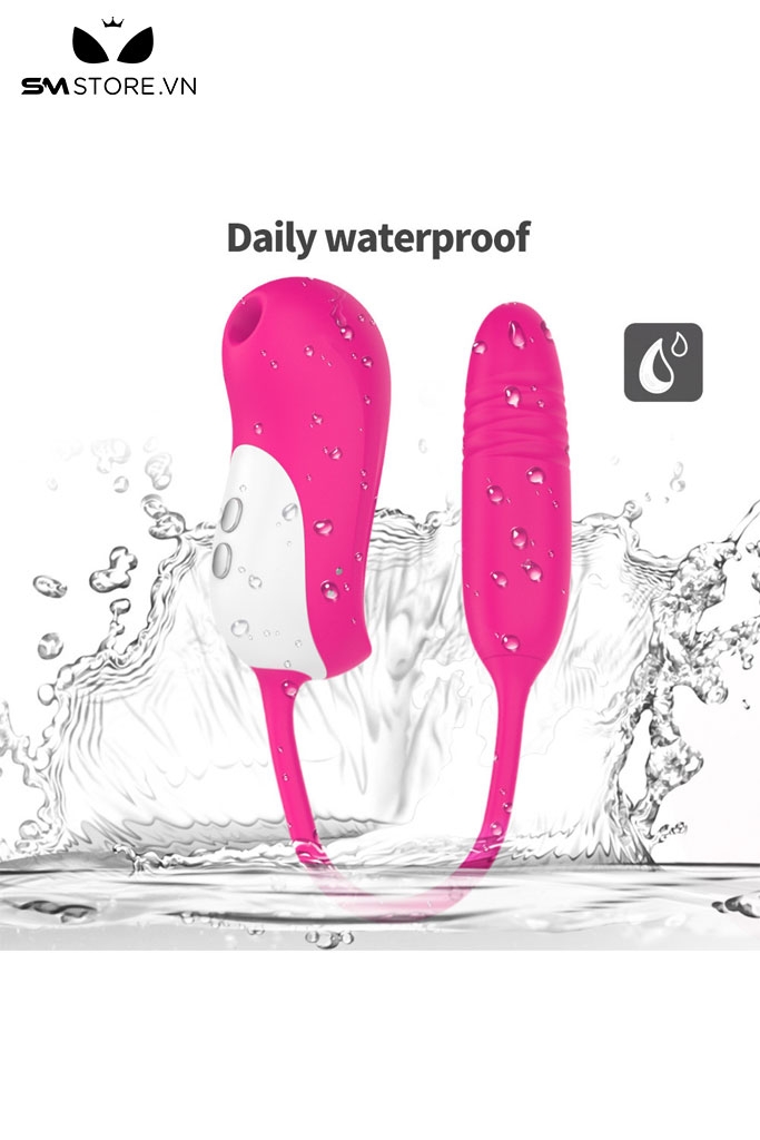 SMT2758 - Máy rung hút 2 đầu có 10 chế độ sạc điện dài 17.7cm