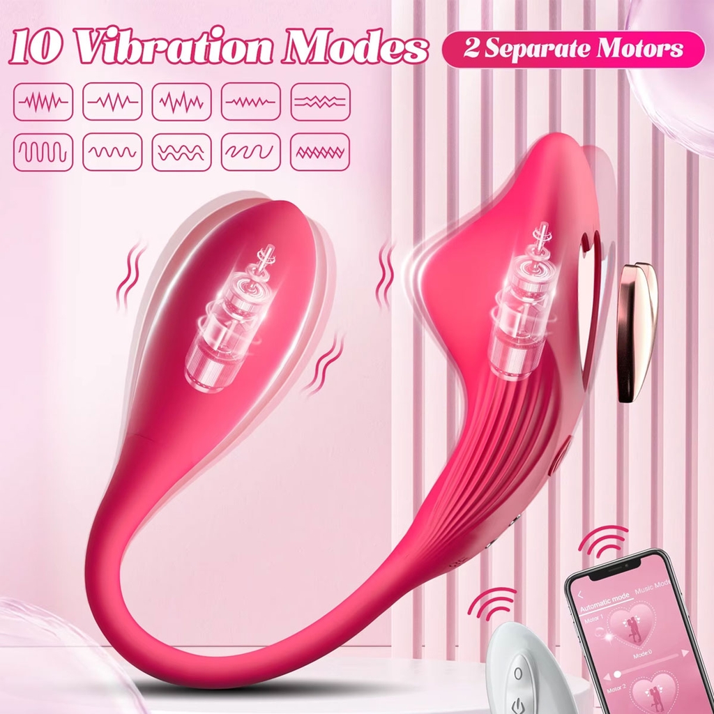 SMT1739 - Trứng rung 2 đầu có 10 tần số điều khiển xa 25.9cm
