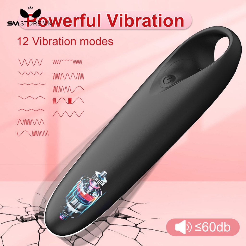 SMT1312 - Trứng rung silicon nhỏ gọn có 12 tần số dài 117mm