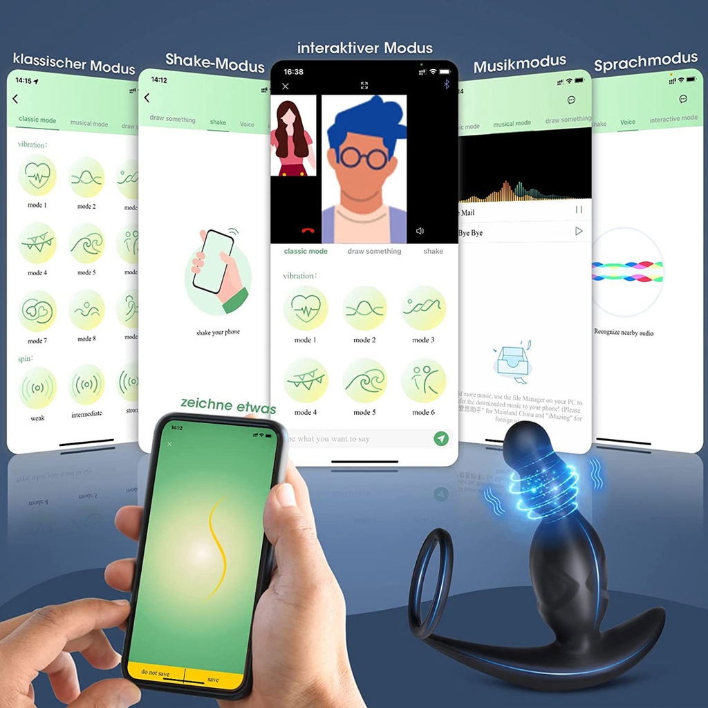 SMT2999 - Vòng đeo dương vật mix máy rung hậu môn silicon