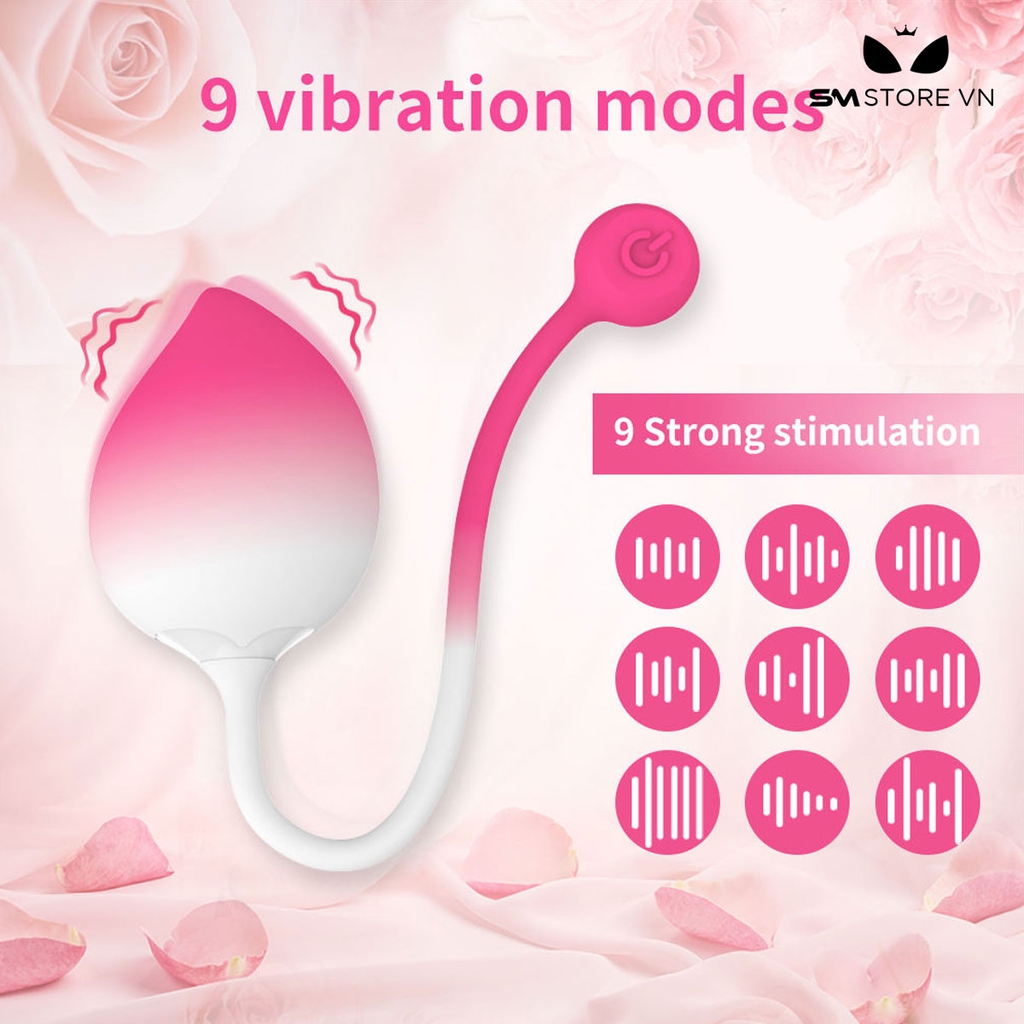 SMT2009 - Trứng rung điều khiển qua APP hình nụ hoa bằng silicon