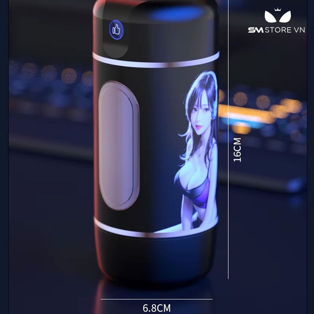 SMT2744 - Cốc thủ dâm Lilo hình âm đạo silicon mềm dài 16cm