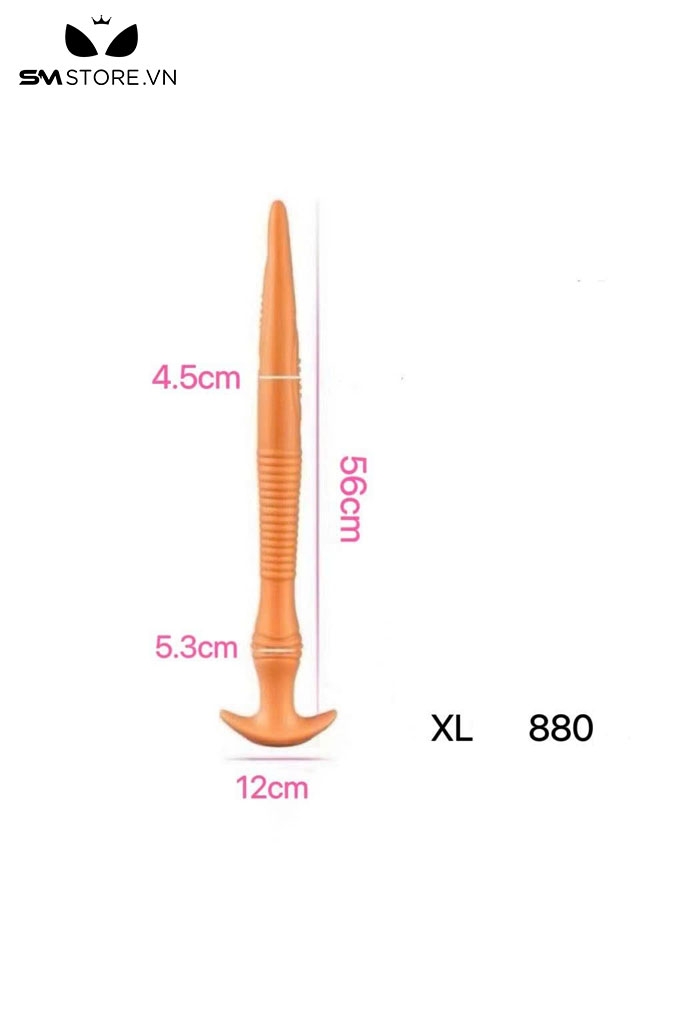 SMT1284 - Đồ chơi hậu môn silicon uốn cong tốt dài 3 kích thước