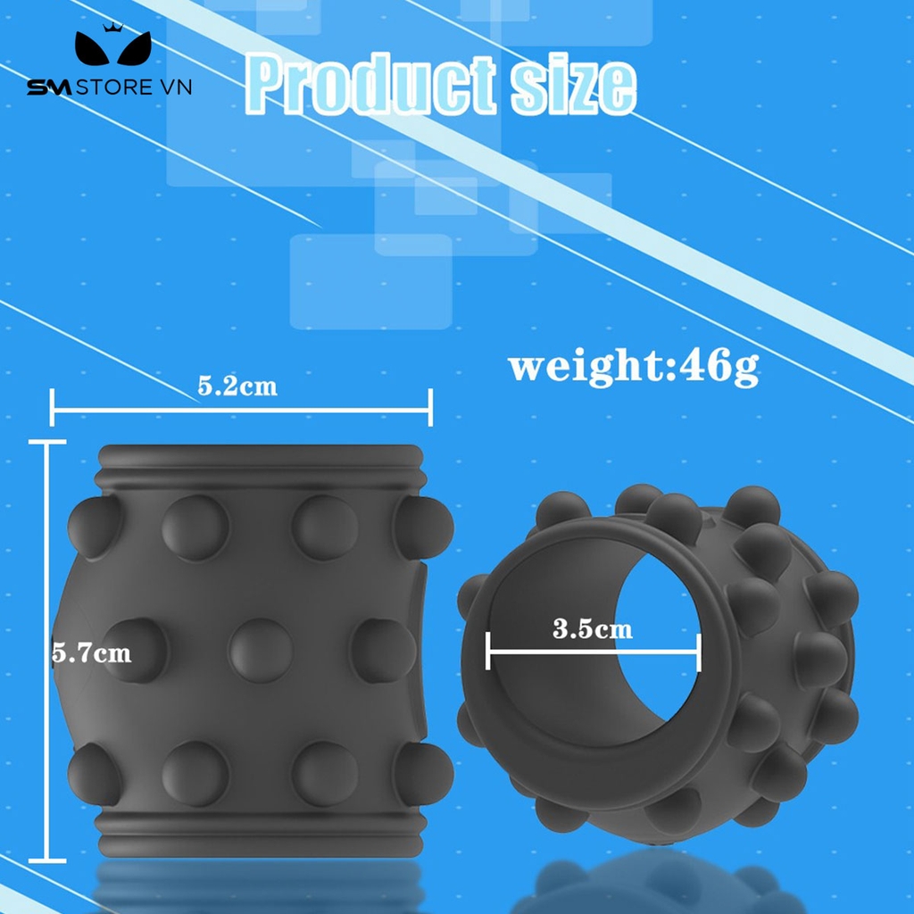 SMT796 - Vòng đeo dương vật silicon có 10 tần số rung và bi sạc USB